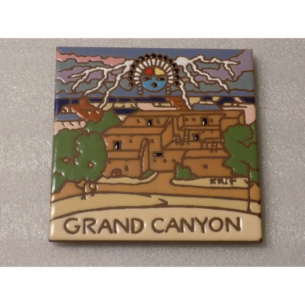 Native American Indian Grand Canyon Ceramic Tile Picture Wall Decor